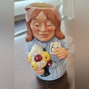 Vintage The Doultonville Collection, Flora Fuchsia, The Florist.  Toby Jugs 